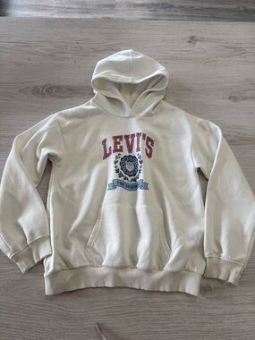 Levi's Off-White Hoodie with Red and Blue Crest #P078